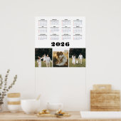 2026 Calendar with White Background  Poster (Keuken)