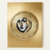 2026 Calendar Woman’s Face in Black and Gold (Dos)