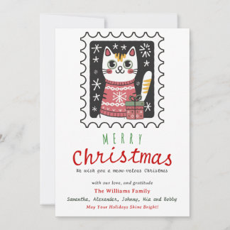 2026 Calendar Xmas Cat Merry Christmas Calendar Feestdagenkaart