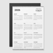 2026 Calendar Year Business Logo Fridge Magnet (Devant / Derrière)