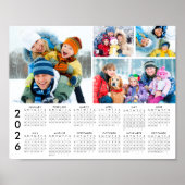 2026 Calendrier 4 Collage de photos Poster personn (Devant)