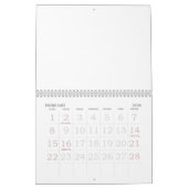 2026 Calendrier Blanc Avec Vacances Nombres Grands (Feb 2026)