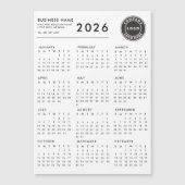 2026 Calendrier Business Logo Magnet personnalisé (Devant)