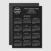 2026 Calendrier Business Logo Texte Black Magnet C (Devant / Derrière)