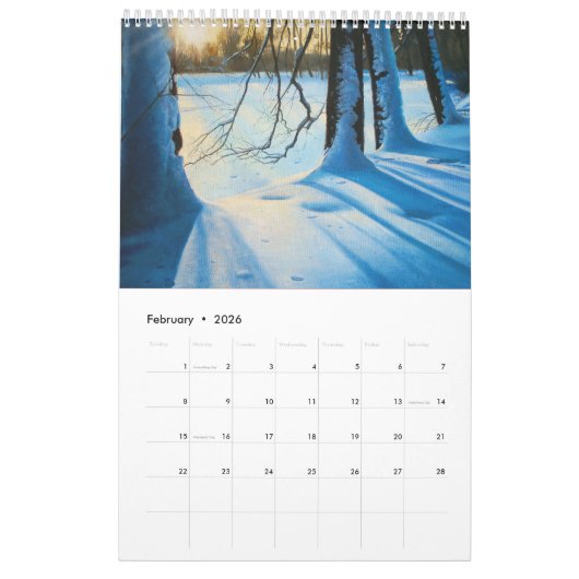 2026 Calendrier Design - Lukian Art Peinture (Feb 2026)