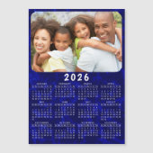 2026 Calendrier Magnet Family Photo Marine Blue (Devant)