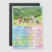 2026 Calendrier photo Magnet Holographic Ombre (Devant / Derrière)
