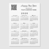2026 Calendrier QR Code carte magnétique pour les  (Devant)