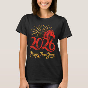 2026 Chinees Nieuwjaar Paardjaar Gelukkig Nieuwjaa T-shirt