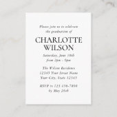 2026 Classic Graduation Invitation Mini Card (Dos)
