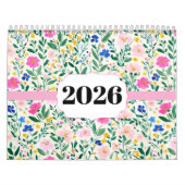 2026 Classic Wildflower Pattern Calendar Kalender (Hoes)