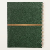 2026 Classy élégant cuir vert or monogrammed (Dos)