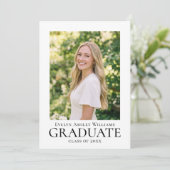 2026 Commencement Ceremony Invitation Photo Card (Debout devant)
