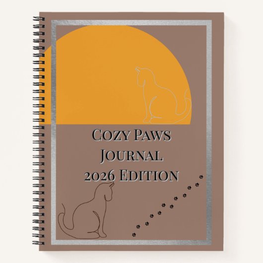 2026 Cozy Paws New Year Spiral Notebook Notitieboek (Voorkant)