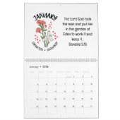 2026 Custom BIRTH MONTH FLOWERS Bible Verse Photo Kalender (Jan 2026)