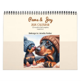 2026 Custom Dog Calendar Wall Art – Photo Calendar Kalender