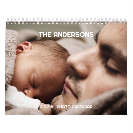 2026 Custom Photo Calendar | Editable Year Text Kalender (Hoes)