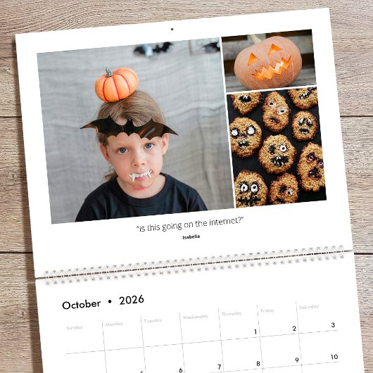 2026 Custom Photo Family Quotes & Funny Sayings Kalender