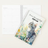 2026 Custom Planner | Floral Cat Planner (Devant avec enveloppe)