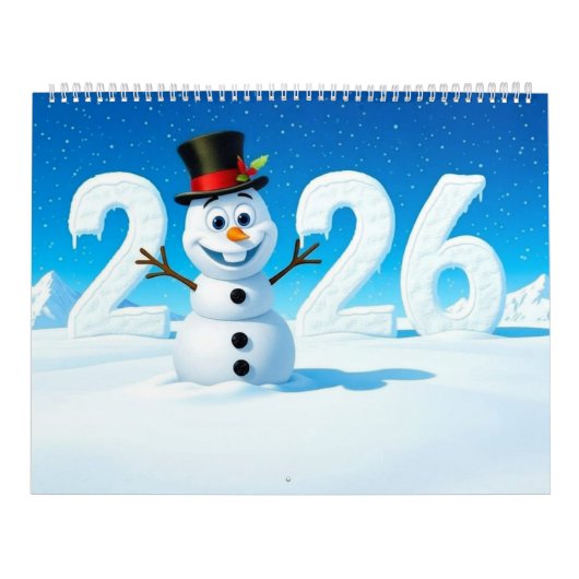 2026 Cute Seasonal Character Wall Calendar (Large) Kalender (Hoes)