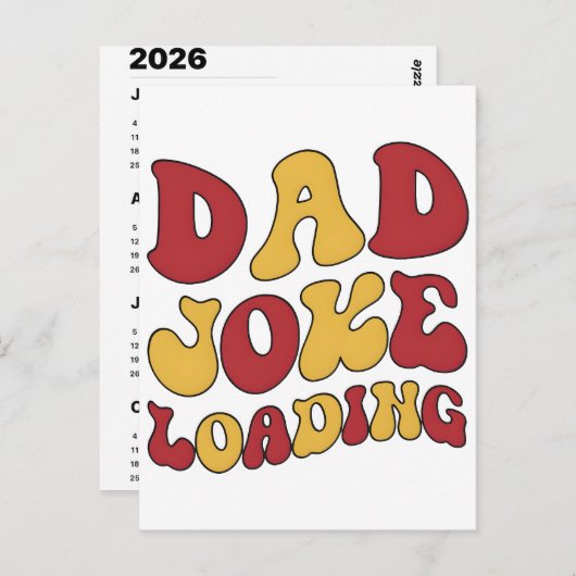 2026 Dad Jokes Advent Calendar Christmas Countdown Briefkaart (Voorkant / Achterkant)