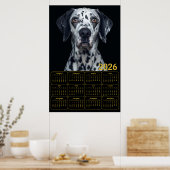 2026 Dalmatian Dog Calendar  Poster (Keuken)