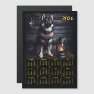 2026 Duitse Herderskalender Rustieke Hut