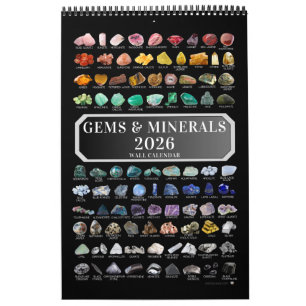 2026 Edelstenen & Mineraalkristallen Geoloog Kalender