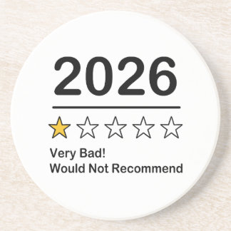 2026 één sterren beoordeling zeer slecht jaar zandsteen onderzetter