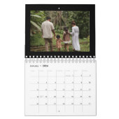 2026 Eenvoudige Aangepaste Familie Fotocollage Kalender (Jan 2026)