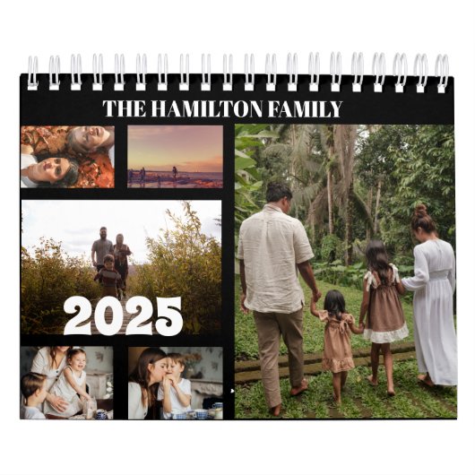 2026 Eenvoudige Aangepaste Familie Fotocollage Kalender (Hoes)