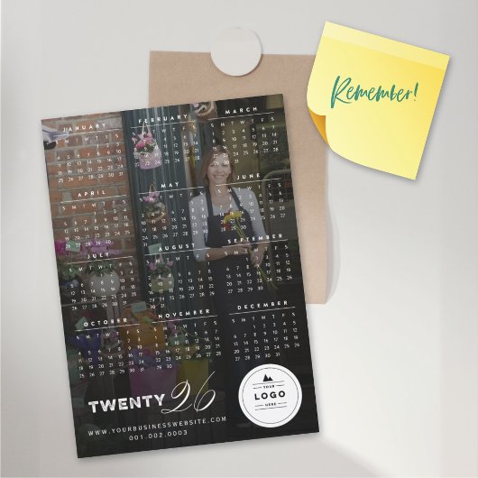 2026 Eenvoudige Typografie Kalender Magnetische Ka