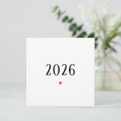 2026 Eenvoudige zwangerschapsaankondiging Kaart (Staand voorkant)