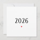 2026 Eenvoudige zwangerschapsaankondiging Kaart (Voorkant)