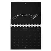 2026 Eenvoudige zwarte aangepaste minimalist Kalender (Jan 2026)