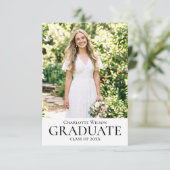 2026 Elegant Graduation Party Invitation Photo (Debout devant)