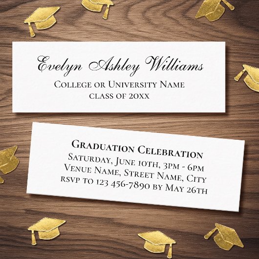 2026 Elegant Graduation Script Invitation Cards