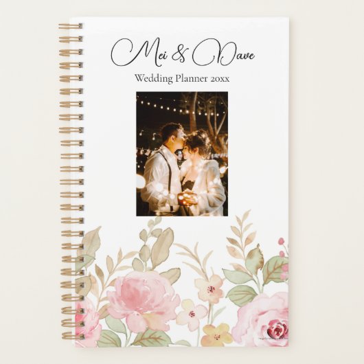2026 Elegante Bloembruiloft gepersonaliseerde brui Planner (Voorkant)