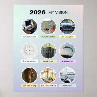 2026 Esthetische Pastel Manifestatie Poster