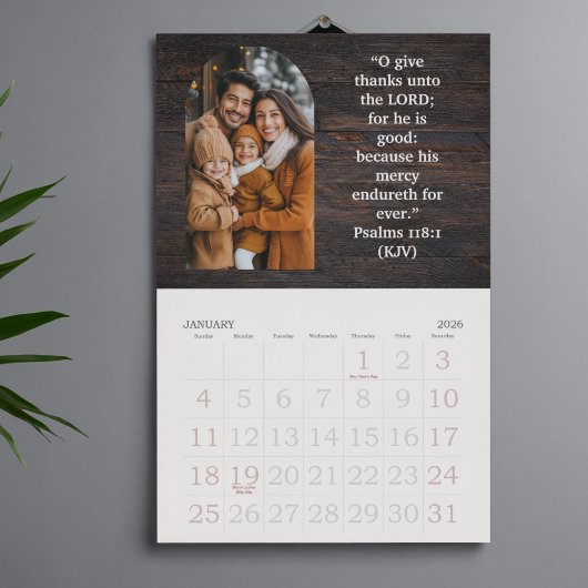 2026 Family Blessings Photos Scripture Large Kalender