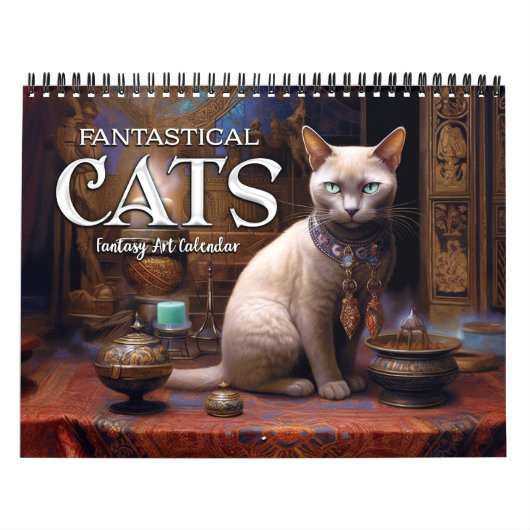 2026 Fantastique Chats 3 Imaginaire Art Calendrier (Protection)