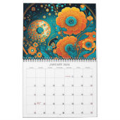 2026 Fleur Magic 2 Fleurs Stylisées Calendrier Art (Jan 2026)