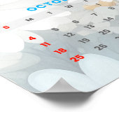 2026 Floral Calendar with Family Photo Poster (Hoek)