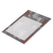 2026 Floral Chic Artistic Typography Brick Red Notitieblok (Schuin)