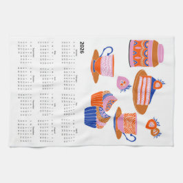 2026 Folk Art Cottagecore Afternoon Tea Kalender Theedoek