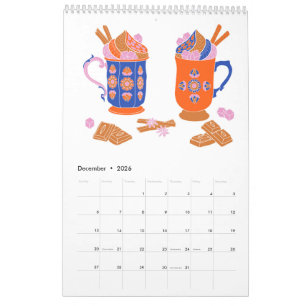 2026 Folk Art Cottagecore Grannycore Traditioneel Kalender