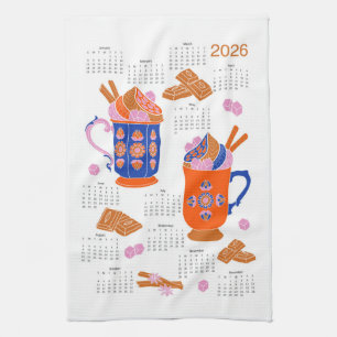2026 Folk Art Cottagecore Hot Chocolate Kalender Theedoek