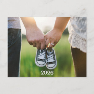 2026 Fotozwangerschap verwacht aankondiging Briefkaart