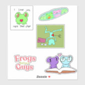 2026 frog Valentine pack Sticker (Feuille)
