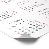 2026 Full Year Home Office Yearly Wall Calendar Poster (Hoek)